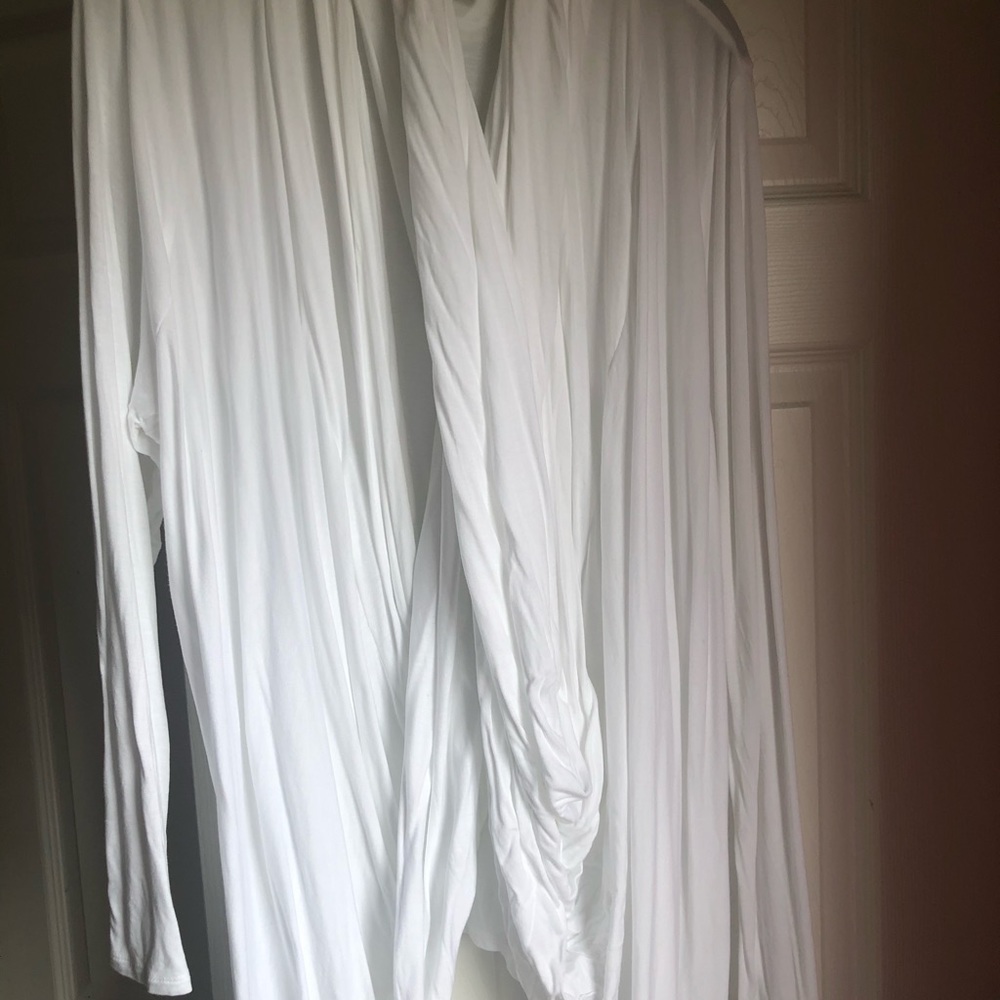 DKNY Snap and Wrap Sweater in white - Picture 2 of 8